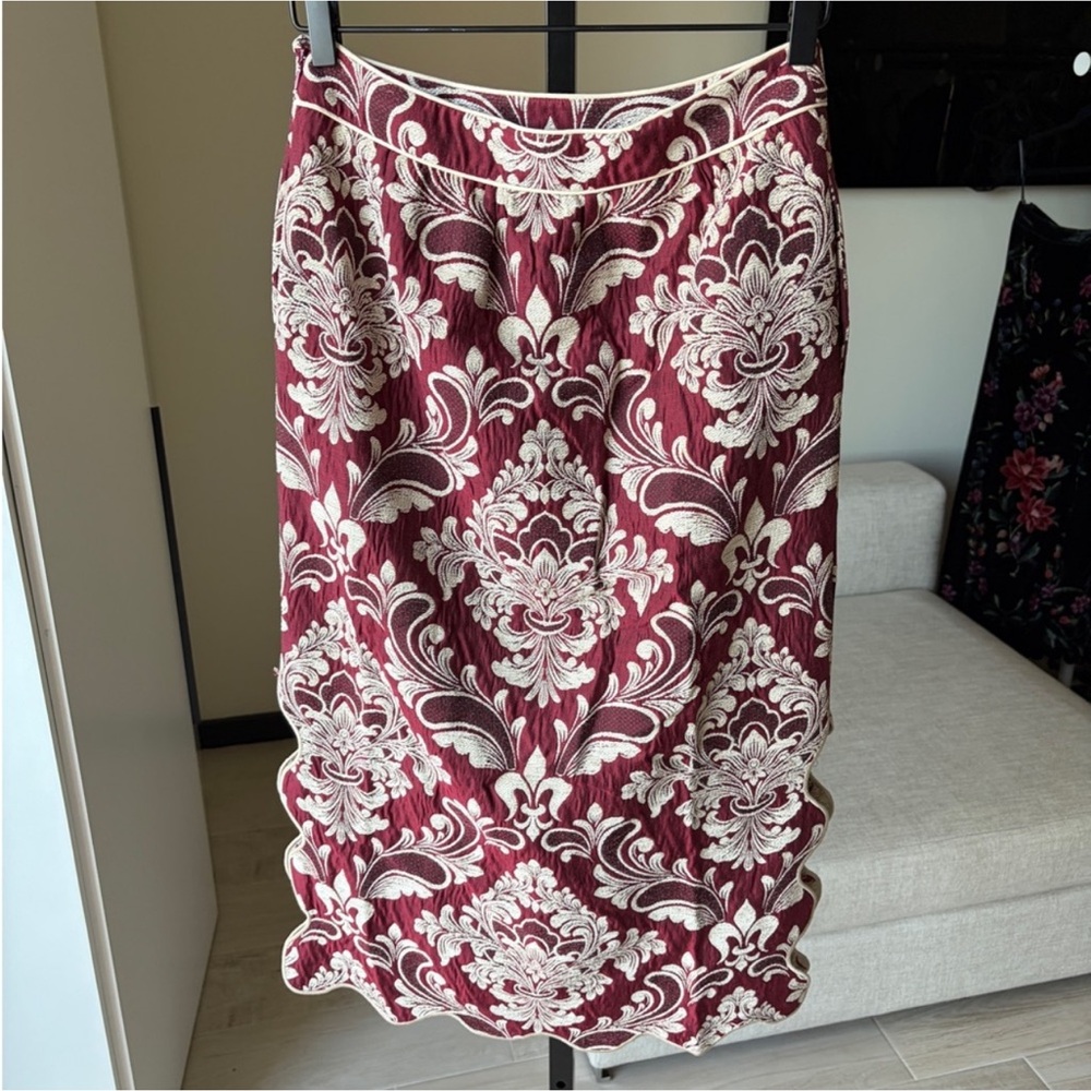 Farm Rio: Bicolor Jacquard Waves Midi Skirt DT - Picture 8 of 10